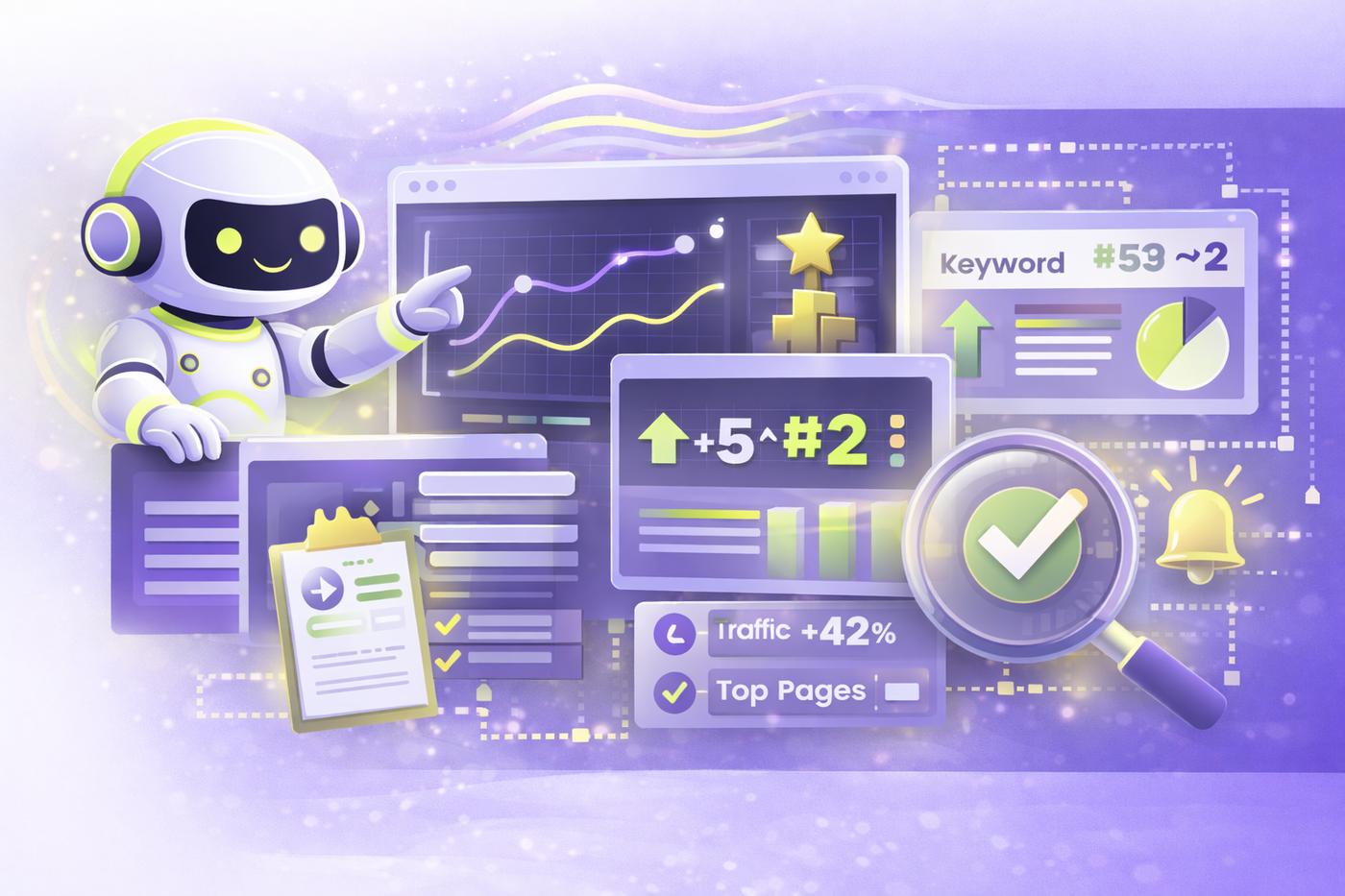 AI SEO growth framework and reporting dashboard