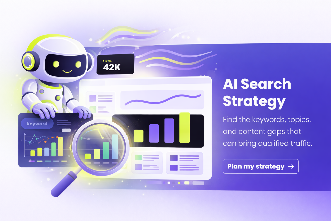 AI SEO keyword strategy dashboard
